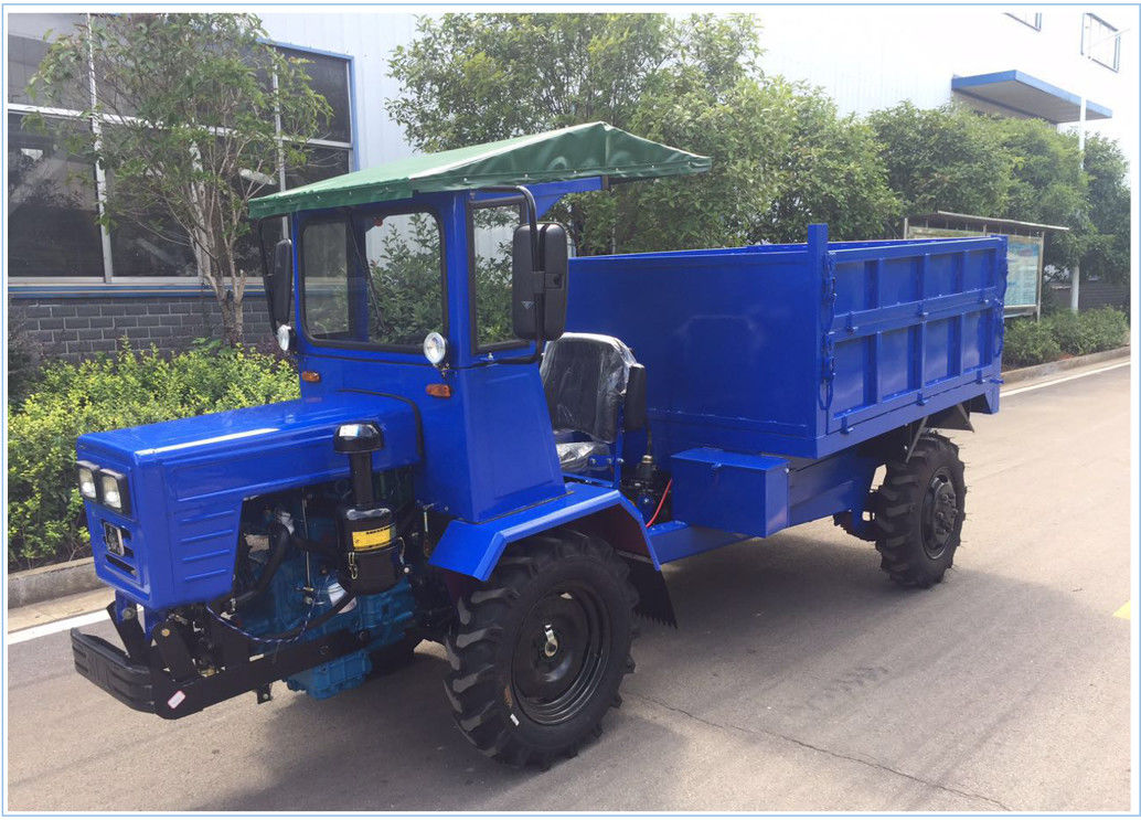 Blauwe Minioff road-Stortplaatsvrachtwagen 18HP ATV voor Landbouwbedrijf4wd Volledige Hydraulische Leiding leverancier