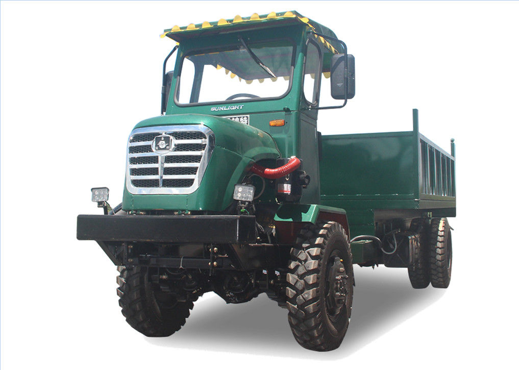 De aangepaste Kleurenfwd Stortplaatsvrachtwagen/Al Terreinkipwagen articuleerde tractor met stortplaatsbed leverancier