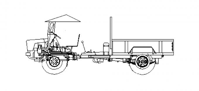 50HP gearticuleerde Achterstortplaatsvrachtwagens voor Landbouwgebruik in Nuttige lading slt-50 van het Berggebied 4t 0