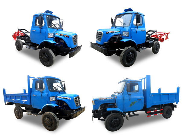 4wd stijve de Stortplaatsvrachtwagen van chassis Minioff road voor Vervoer van Rijst/Bamboe 0
